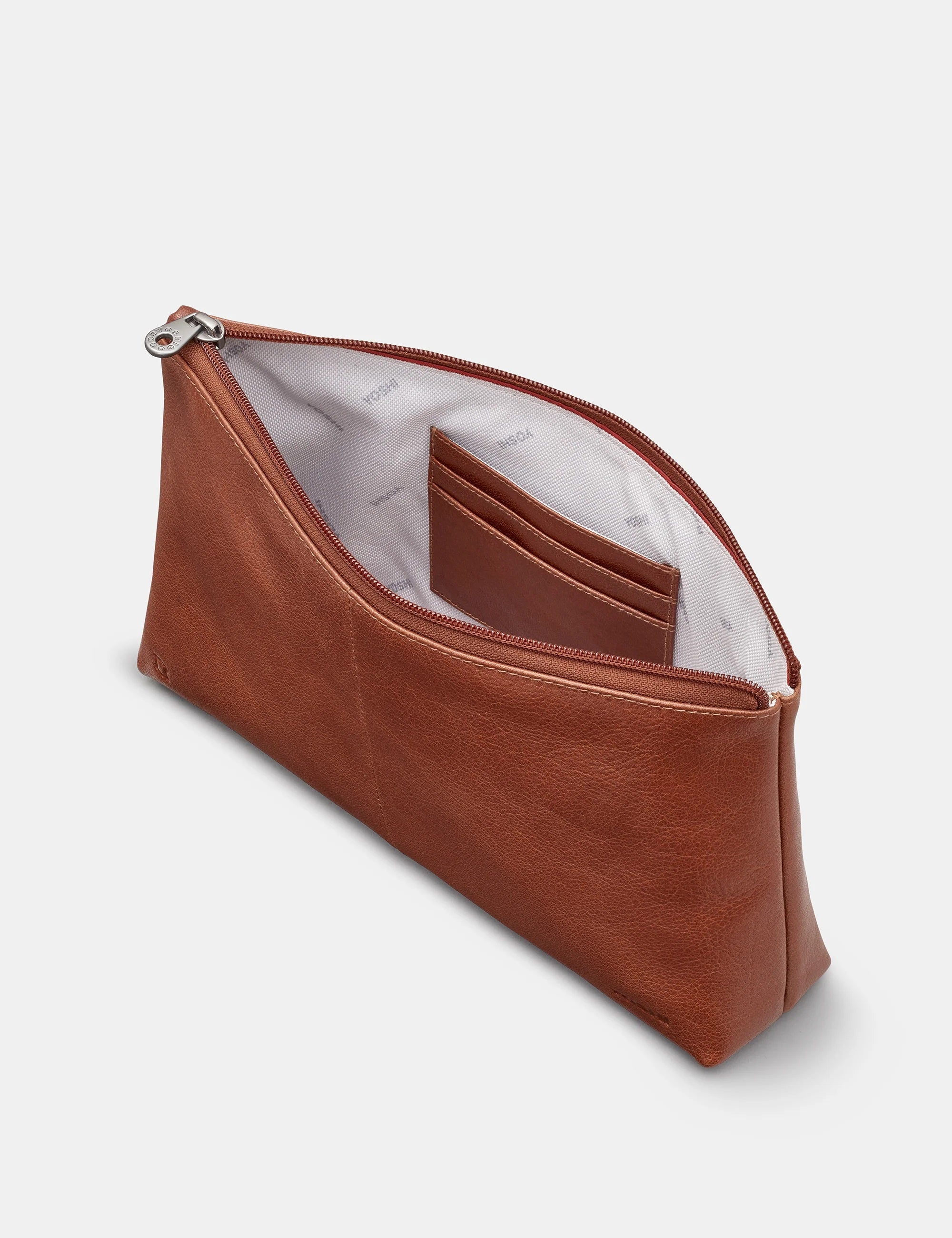 Kensington Leather Clutch Bag - Brown