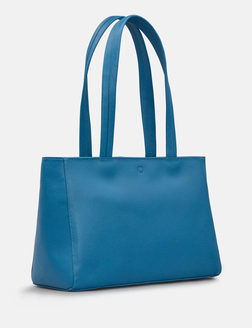 Harrington Leather Shoulder Bag - Petrol Blue