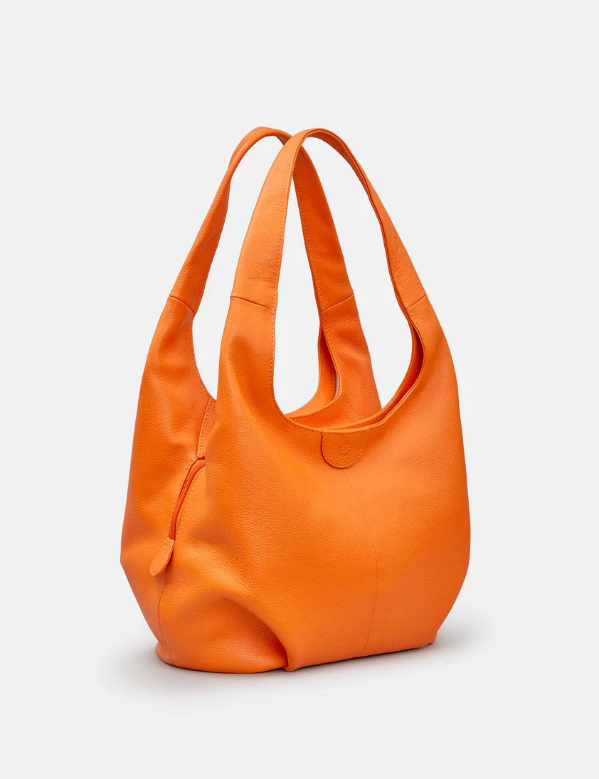 Meehan Leather Shoulder Bag - Orange