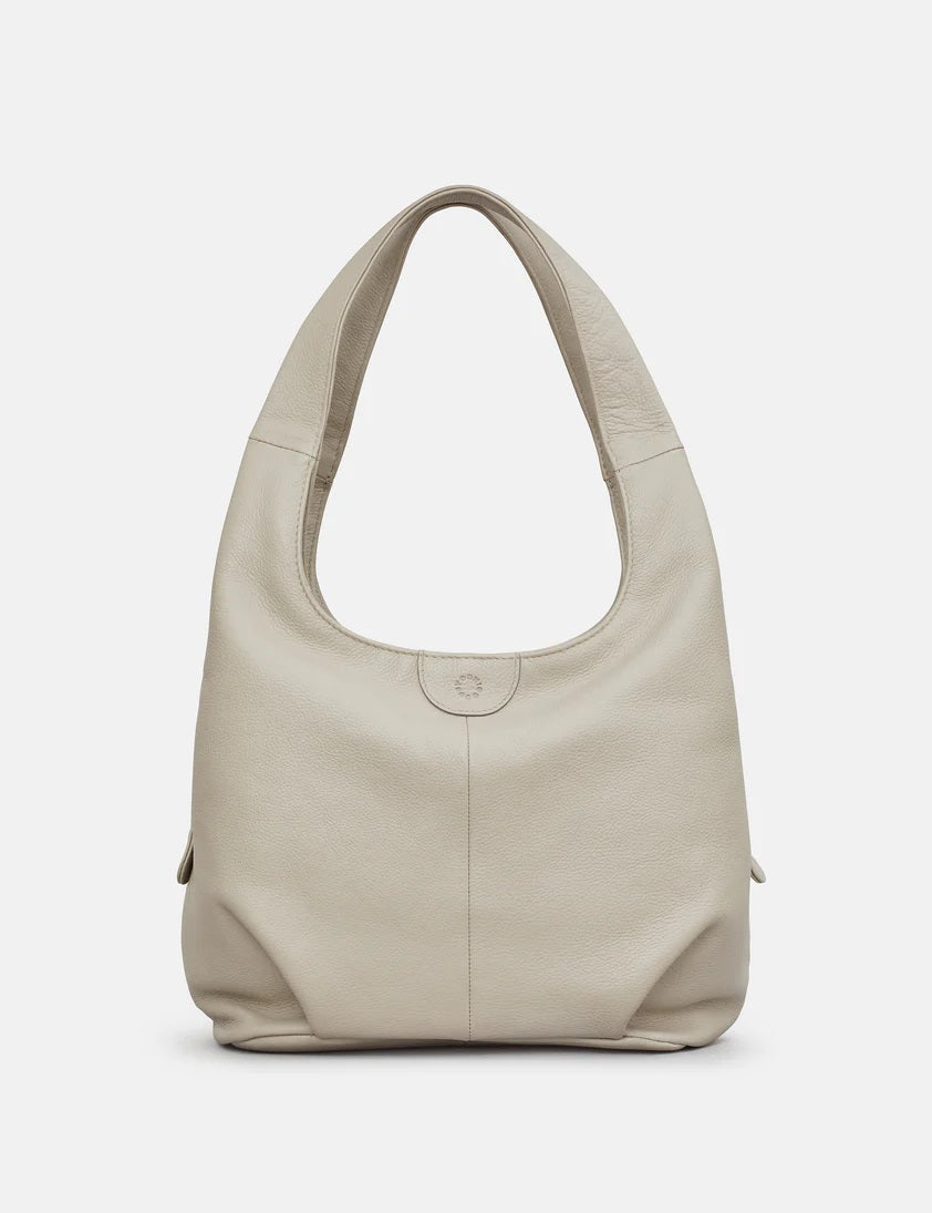 Meehan Leather Shoulder Bag - Soft Grey