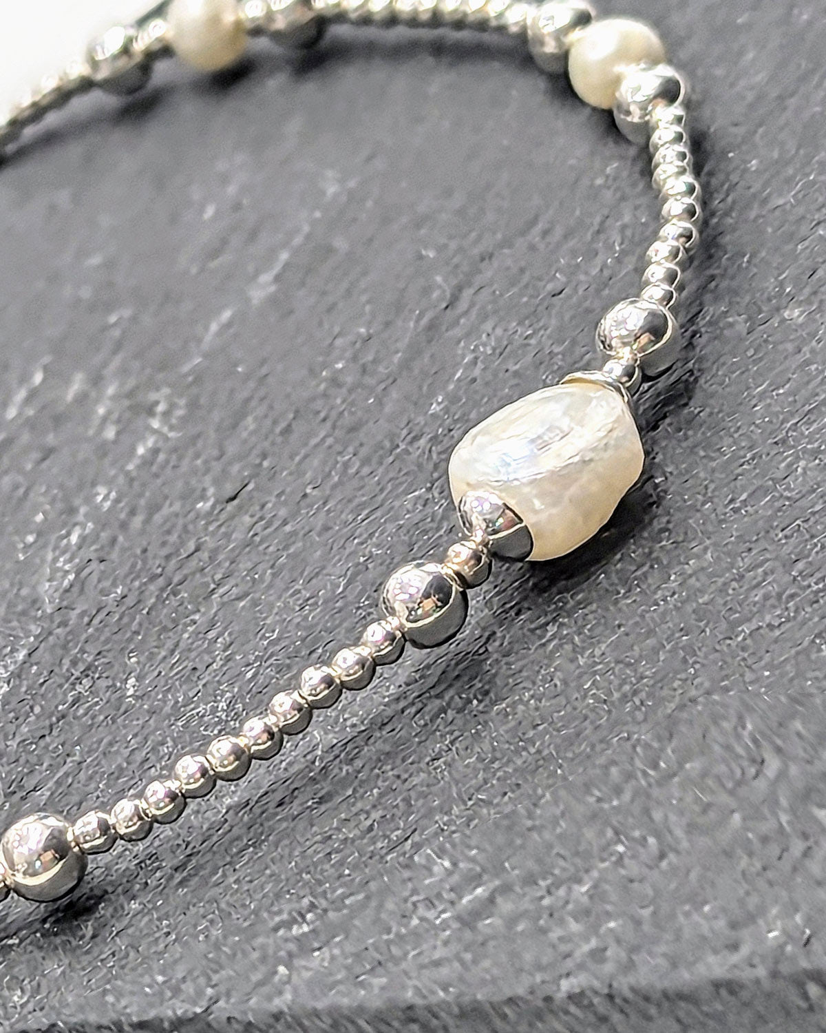 Sterling Silver Freshwater Pearl Anklet