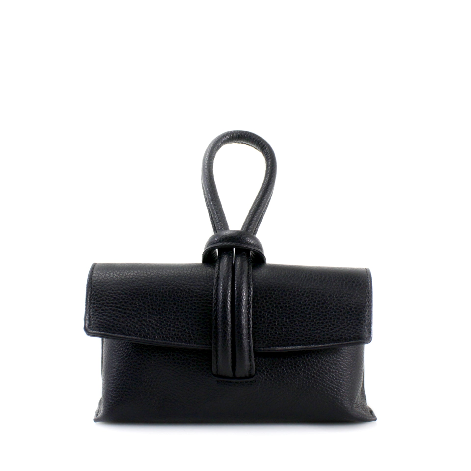 Chic & Sassy Black Leather Clutch Bag