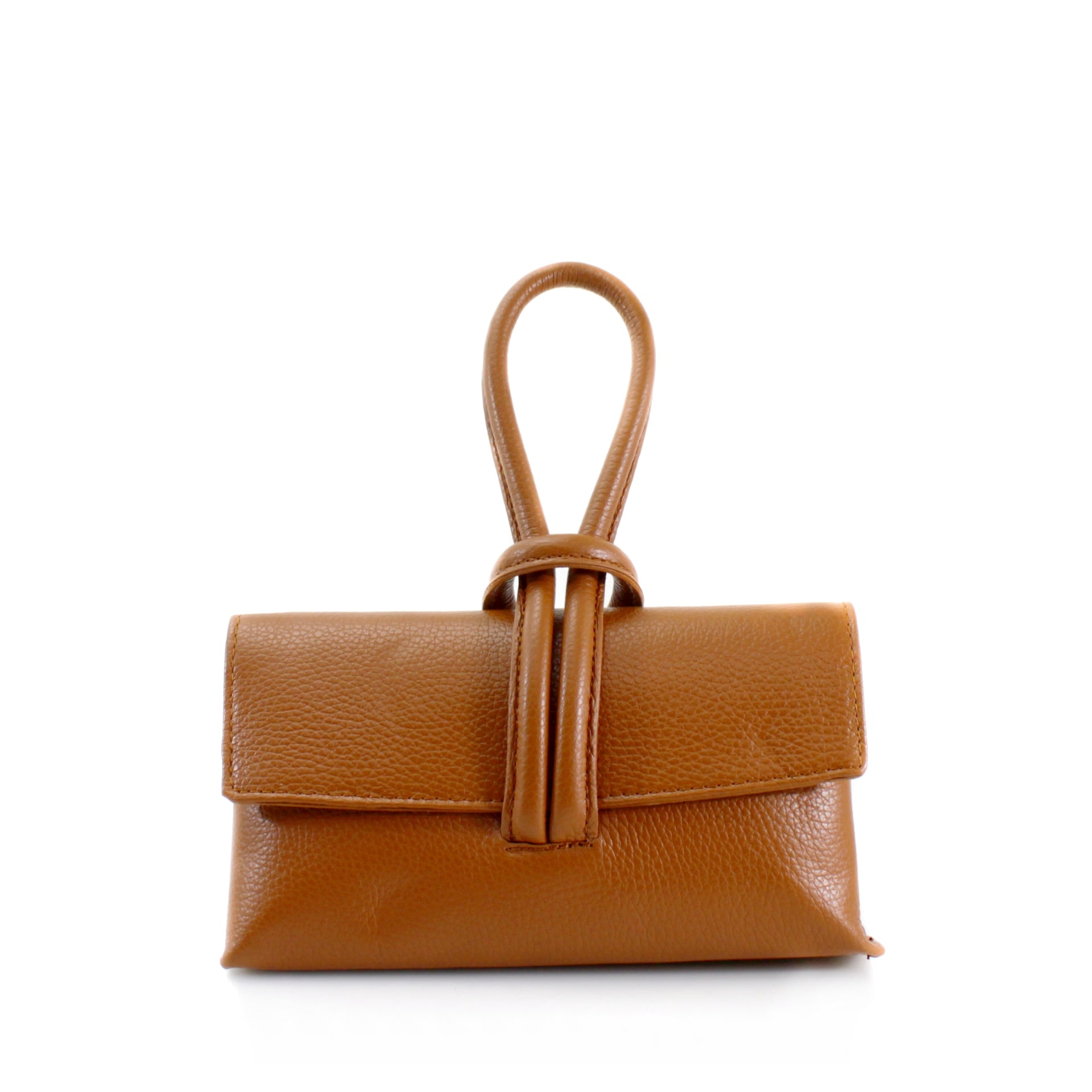 Chic & Sassy Brown Leather Clutch Bag