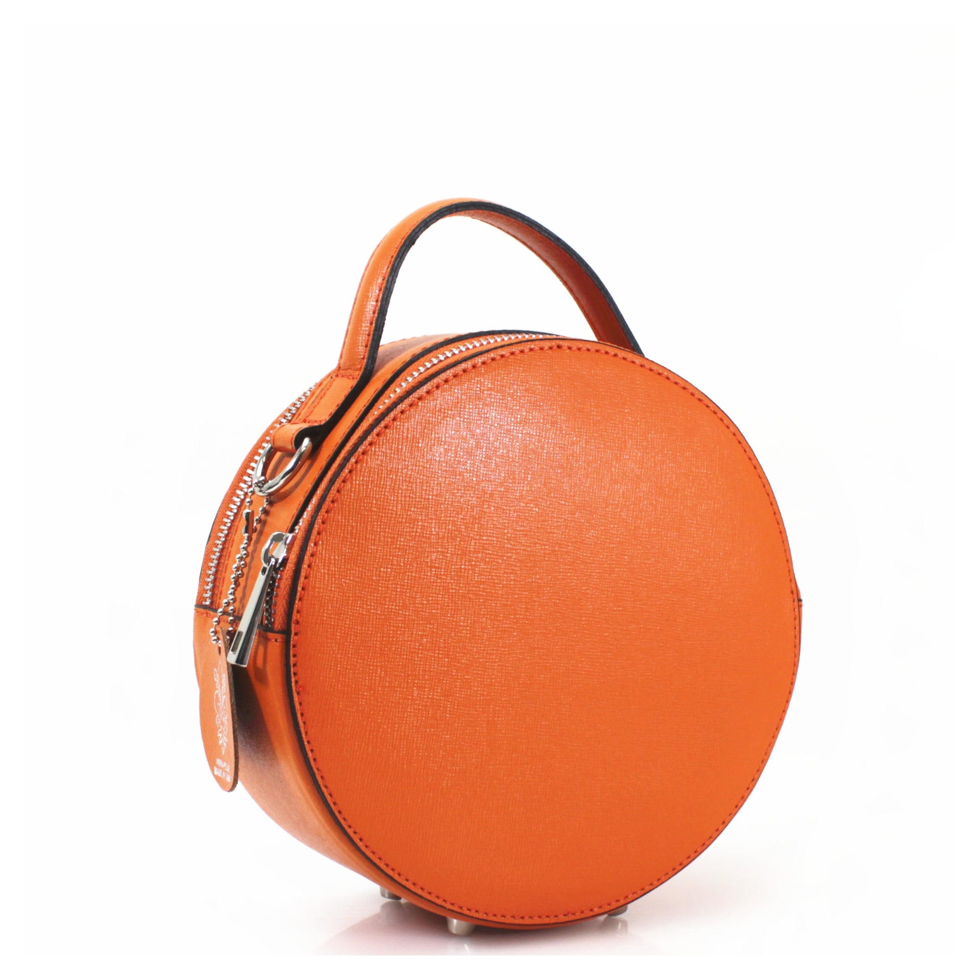 Leather Orange Grab Bag