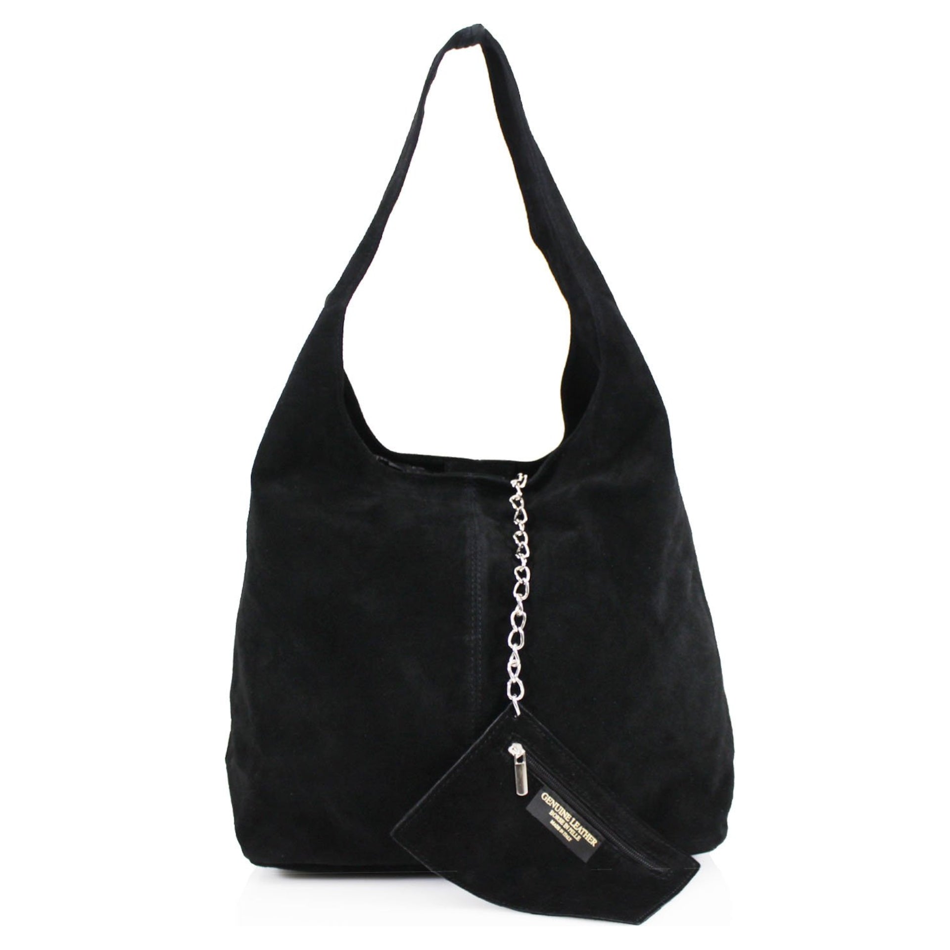 Suede Shoulder Bag - Black
